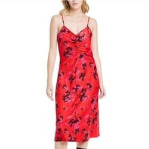New Ruched Slip Dress A New Day™ Women's spaghetti strap silky sundress S nwt